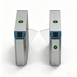 Torniquete de solapa automático para control de acceso, barrera de solapa para bibliotecas universitarias y metro con reconocimiento facial y tarjeta RFID - Product Image 2