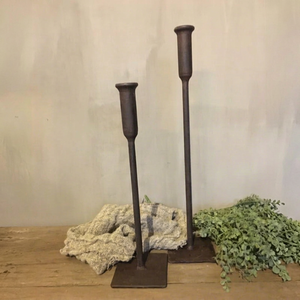Rustic Metal <b>Candle</b> Holder Antique Iron Taper <b>Candle</b> Stand Industrial Vintage Home Decor Table <b>Centerpiece</b> - Product Image 1