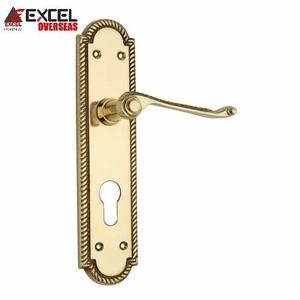 Proveedor Indio Ofrece Elegante Manija de Palanca Georgion de Hierro con Recubrimiento de Latón de 8 Pulgadas a Precio de Mayoreo - Product Image 1