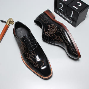 Zapatos Oxford Cuadrados de Cuero Italiano de Alta Gama, Diseño Exquisito Hecho a Mano, Apariencia Formal Elegante, Antideslizantes y Desodorantes - Product Image 3