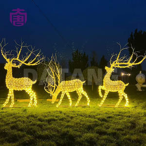 Lumières LED en forme de cerf pour extérieur, couleur personnalisable, taille adaptable, étanches IP65, pour décoration de fêtes intérieure/extérieure - Product Image 5