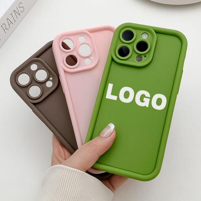Custom Logo Color Anti-Slip TPU Durable Silicone Case for iPhone