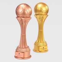 Trofeo de Fútbol Personalizado de Gran Tamaño, Premio Bota de Oro, para el Jugador Más Valioso o Portero, Evento Deportivo, Club, Resina con Baño de Oro