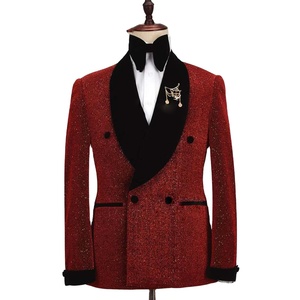 Costume Homme Bleu Royal en Velours à Revers Châle, Style Décontracté Printemps-Automne, Tendance Mariage, 2 Pièces (Veste+Pantalon) pour Cérémonie Homme - Product Image 3