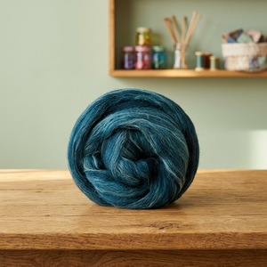 Precio al por mayor, directo de fábrica, tops de lana merino 100% de alta calidad, Color azul natural para tejer y tejer - Product Image 3