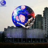 Pantalla LED Flexible Personalizada, Pantalla LED Esférica P3 P4 P5 IP65 Impermeable, Forma para Fachada de Edificio Exterior