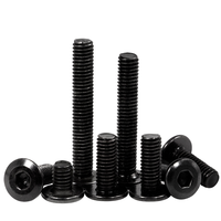 Vis de meuble noires M3 M4 M5 M6 M8 grands boulons à tête plate à six pans creux vis à tête fraisée chanfreinées pour lits d'enfants