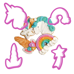 Corne de licorne <span class=keywords><strong>en</strong></span> plastique, <span class=keywords><strong>arc</strong></span>-<span class=keywords><strong>en</strong></span>-<span class=keywords><strong>ciel</strong></span>, étoile filante Biscuit Fondant moule coupe-pâte outils et ensemble de emporte-pièces - Product Image 2