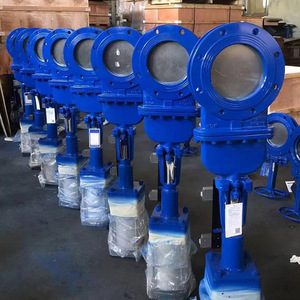 Vanne à guillotine manuelle industrielle Shiten PZ73X/H DN100 à bride pour eau, vanne à guillotine manuelle pour huile et gaz - Product Image 1