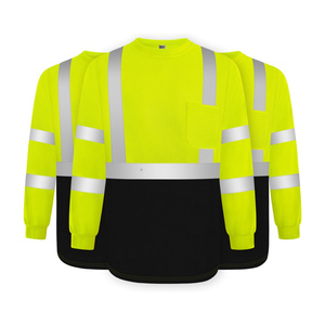 T-shirt de travail à manches longues à haute visibilité, intégré à un système de refroidissement, réfléchissant, imperméable, matériau à changement de phase, protection contre le stress thermique - Product Image 4