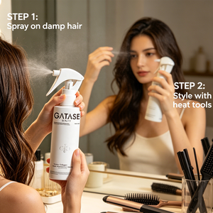 Crème de protection thermique au collagène et au miel végétal |   Protecteur thermique nourrissant pour cheveux jusqu'à 450°F |   Formule 2-en-1 |   Vente en gros OEM - Product Image 3