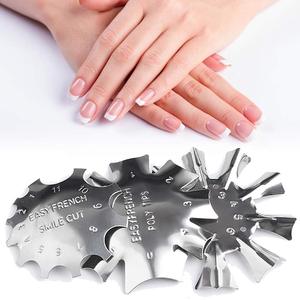 ZHI JIA Outils de manucure en acier inoxydable : Modèles de plaques françaises, Outils Magic Nail, Outils pour nail art, Coupe-gel pour lignes sourire et pointes - Product Image 1