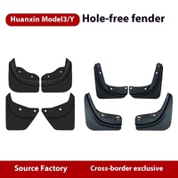 Accessoires de Modification de garde-boue ABS anti-rayures Huanxin pour roues avant arrière Tesla modèle 3/Y bloquant le sable Kits intérieurs YA
