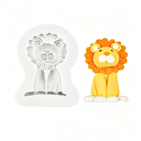 Moules en silicone Candyer pour résine, formes de girafe, panda, lapin, lion, adaptés au fondant, aux bougies parfumées et aux décorations en plâtre