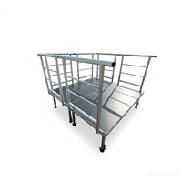 Plateforme de scène portable en aluminium 4'x4' pour événements de concert en intérieur/extérieur