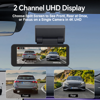 Kamera Dasbor IPS 3.2 Inci Depan 4K + Kamera Belakang 2K Dual-Lens DVR Mobil WiFi GPS Penglihatan Malam Rekaman Loop Perekam Video OEM
