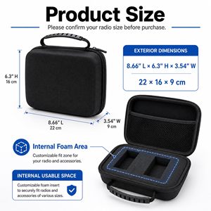 Estuche de Alta Calidad para Walkie Talkie con Espuma Personalizable, Compatible con Estuche de Transporte para Radioaficionados, Accesorios para Radio Bidireccional - Product Image 4