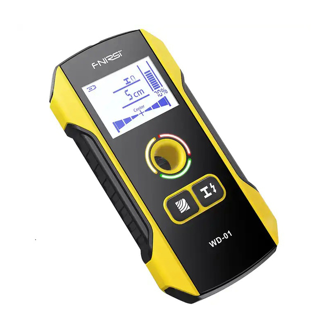Fnirsi WD-01 Metal Detector Wall Scanner with Newly Designed Positioning Hole for AC Live Cable Wires Metal Wood Stud Find