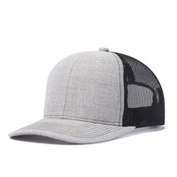 Casquette de soleil ajustable en maille respirante, 100 % coton peigné, couleur unie, style vintage Richardson, qualité supérieure, vente en gros personnalisée
