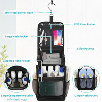 Sac de Douche Portable en Maille, Trousse de Toilette de Voyage