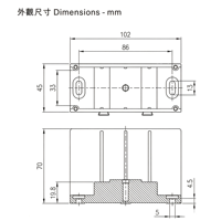 Borne de distribution d'alimentation de type américain série ATH-350, 350A 600V, connexion à vis, aluminium étamé, certifiée UL, CUL