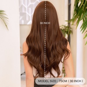 Perruque synthétique Lolita marron bouclée naturelle de 75 cm, résistante à la chaleur, pour cosplay, fête d'Halloween, style <span class=keywords><strong>anime</strong></span>, vente en gros - Product Image 4