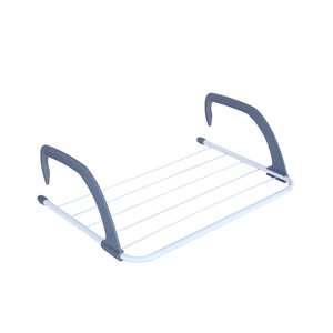 Easy to Fix and Move Folding <strong>Clothes</strong> Radiator Rack Balcony Airer Balcony Flower Shelf Rack <strong>Railing</strong> <strong>Hanging</strong> - Product Image 1