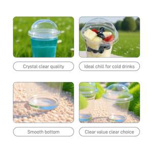 Vasos de Plástico Transparente de 6 oz y 90 mm de Diámetro para Café Helado, Té y Smoothies, Desechables, Ecológicos, Personalizados de Fábrica con Logotipo Personalizado - Product Image 4