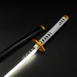 Espada Nichirin de Madera con LED de Tsuyuri Kanao, <span class=keywords><strong>Katana</strong></span> Recargable con Hoja Blanca Brillante y Funda Negra - Product Image 3