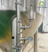 Cuve de fermentation conique en acier inoxydable avec enveloppe chauffante pour brasserie artisanale