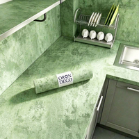 Papier peint autocollant de luxe en béton vert ORON, rouleaux de papier peint, autocollant mural, papier peint en béton, imperméable pour la décoration de la maison, Papel De Parede
