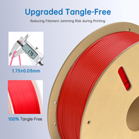 Filament PLA rouge en gros, longueur 330 m, 1 kg, couleur rouge, OEM ODM, filament d'impression 3D, 1,75 mm PLA+ filament d'imprimante 3D