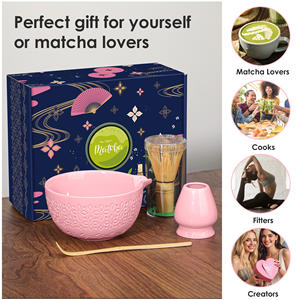 Ensemble de thé <span class=keywords><strong>matcha</strong></span> <span class=keywords><strong>en</strong></span> céramique fait main de style Japandi, portable, avec <span class=keywords><strong>fouet</strong></span> <span class=keywords><strong>en</strong></span> <span class=keywords><strong>bambou</strong></span> et bol gravé pour la cérémonie du thé - Écologique et durable - Product Image 4