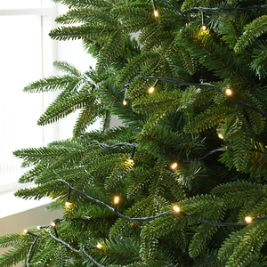 <span class=keywords><strong>Sapin</strong></span> de Noël artificiel pré-éclairé, réaliste, en <span class=keywords><strong>sapin</strong></span> avec jupe en rotin, pour la décoration intérieure du salon - Product Image 3