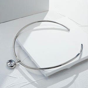 Collar de Moda Simple con Baño de Oro de 18K, Collar de Acero Inoxidable Resistente al Agua con Colgante Ovalado de Circonita, Venta al Por Mayor, P253622 - Product Image 5