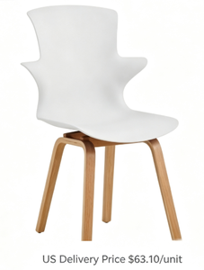 USA DELIVERY PRICE Modern Plastic <b>Stackable</b> <b>Dining</b> <b>Chair</b> Wing Design Backrest Bentwood Legs 3-Year Warranty Commercial Use Hotel - Product Image 6