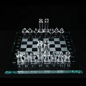 Cao Cấp K9 Pha Lê Sang Trọng Tùy Chỉnh Lucite Backgammon Pha Lê Cờ Vua Miếng Trò Chơi Hội Đồng Quản Trị