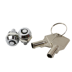 YOAN Miniature 12mm Serrure à cylindre tubulaire à broche <span class=keywords><strong>radiale</strong></span> en alliage de zinc chromé brillant pour boîtier de batterie, 2 clés, Grade 3 ANSI - Product Image 6