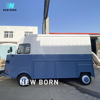 Nouveau-né entièrement équipements de cuisine Kiosque de nourriture en plein air Mobile Snack Trailer Electric Vintage Citroen Food Truck
