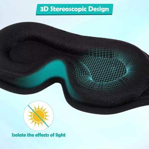3D <b>Sleep</b> Blindfod Cover Memory Foam Eye <b>Mask</b> for Eyelash Extensions - Product Image 3