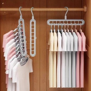 Multifunctional Nine Hole Clothes <b>Hanger</b> With Rotating Design For Closet Organization And Storage - Product Image 1