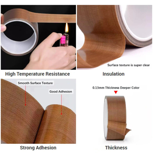 <span class=keywords><strong>Cinta</strong></span> Adhesiva de Teflón PTFE Resistente a Altas Temperaturas de Fábrica GOC para Máquina de Sellado de Bolsas de Plástico - Product Image 6