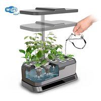 Plantes d'Intérieur Smart Mini Garden 12 cosses 24W Grow Light Smart Herb Garden Pots Planters