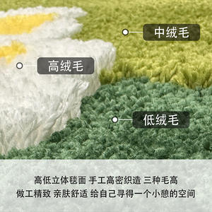 חמודות בצבע ירוק חמודים שיטיחים אמבטיה עלה מחצלות רחצה עבור תפאורה רכה ללא החלקה על שטיח - Product Image 3