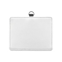 Porte-badge en cuir PU vierge pour sublimation, impression photo par transfert thermique, porte-carte d'identité professionnelle