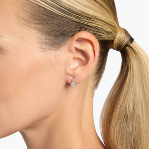 Boucles d'oreilles longues en argent sterling simples pour femmes avec occasion de mariage de luxe - Product Image 1