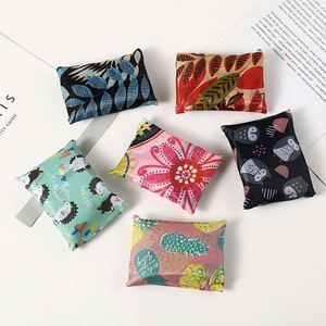 Sac de courses pliable multi-usages avec motif floral, grande capacité, léger, pliable, pour un usage quotidien et les voyages - Product Image 4