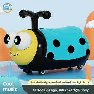 Nieuwe Schattige Cartoon Kid 'S Vierwielige Pinda Auto Met Muziekverlichting 1-5 Jaar Oud Plastic Scooter Peuter Stille Wiel - Product Image 2