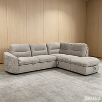 Canapé-lit pliant en velours en forme de L, deux places, design européen OEM, écologique, confortable, durable, rembourré en éponge, mobilier d'appartement
