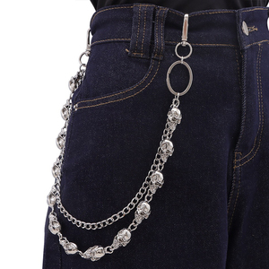 Cadena de Pantalón Multicapa de Metal, Estilo Punk Rock, Accesorios de Moda Urbana para Hombre y <span class=keywords><strong>Mujer</strong></span>, Fabricada en Acero Inoxidable y Aleación de Zinc de Alta Resistencia - Product Image 1